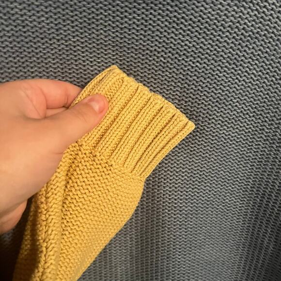 American Eagle Chunky Cropped Colorblock Sweater Size Large - Picture 2 of 8